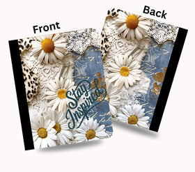 Stay Inspired vinyl composition notebook wrap
