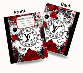 Bougie Gothic floral vinyl composition notebook wrap