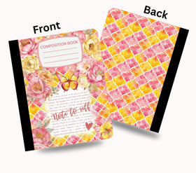 Note to self vinyl composition notebook wrap