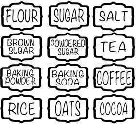 Canister UV DTF Decal sheet- set of 12 Decals
