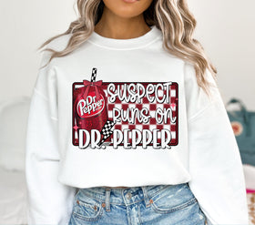 Suspect runs on Dr. Pepper DTF Transfers