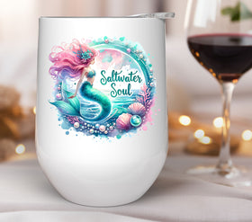 Saltwater soul mermaid UV DTF Decals