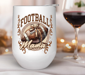 Football Mama with bow UV DTF Decals