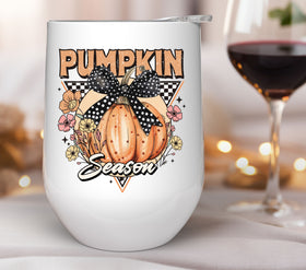 Pumpkin season check UV DTF Decals