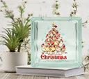 Merry Cluckin Christmas Glass Block Decal