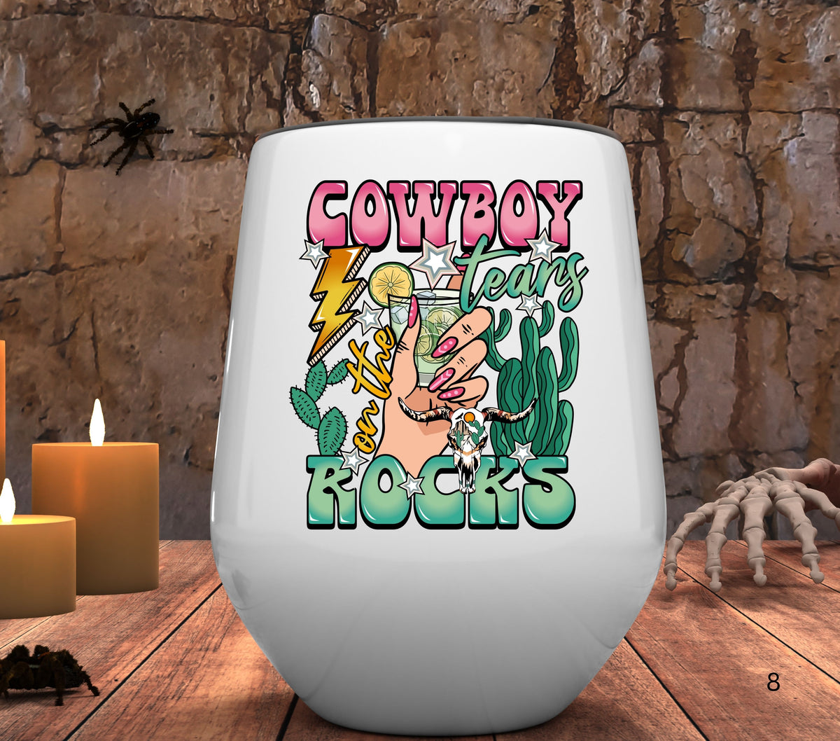Cowboy Tears on the rocks UV DTF Decals
