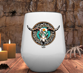 Bull skull and Leopard UV DTF Decals