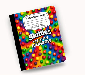Taste the rainbow vinyl composition notebook wrap