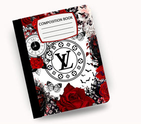 Bougie Gothic floral vinyl composition notebook wrap