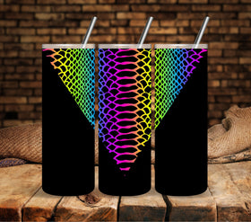 Rainbow Snakeskin wrap UV DTF Vsplit tumbler wraps (Copy)
