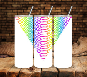 Rainbow Snakeskin wrap UV DTF Vsplit tumbler wraps (Copy)