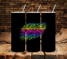 Rainbow Zebra Patch UV DTF Decals