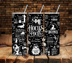 Hocus Pocus white UV DTF tumbler wraps