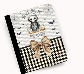 People give me the Creeps vinyl composition notebook wrap