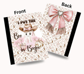 I put the Boo in Boojee vinyl composition notebook wrap