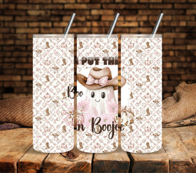I put the Boo in Boujee wrap Vinyl tumbler wraps