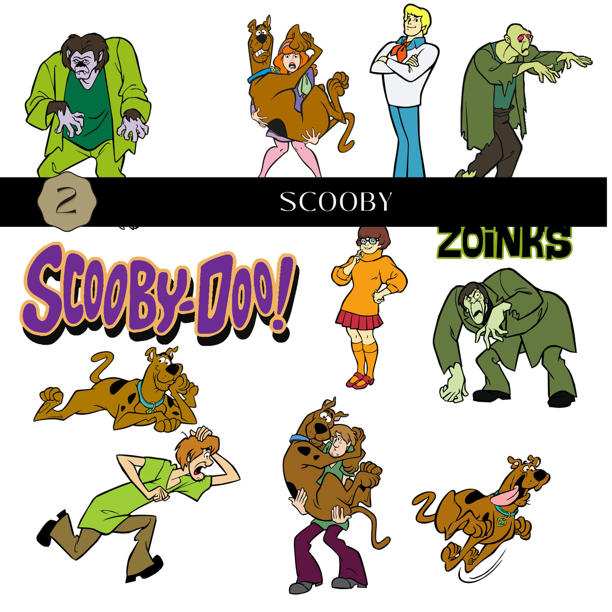 Scooby UV DTF Decal Sheets-2 Designs