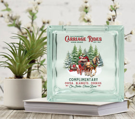 Carriage Rides Glass Block Decal 2 sizes available
