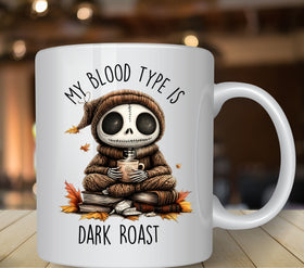 My blood type is dark roast UV DTF Decals
