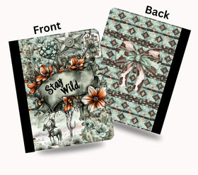 Stay wild vinyl composition notebook wrap