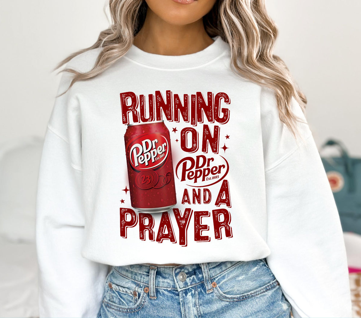 Running on Dr. Pepper and a prayer DTF Transfers