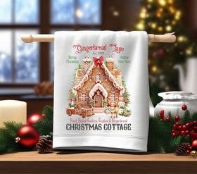 Gingerbread lane DTF Transfers for pillows and towels