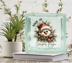 Christmas Magic Glass Block Decal
