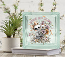People Give me the Creeps floral Glass Block Decal
