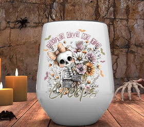 People Give me the creeps floral UV DTF Decals