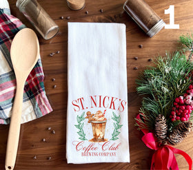 St. Nicks coffee club DTF towel Transfer