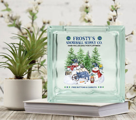Frosty's snowball supply Co. Glass Block Decal 2 sizes available