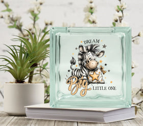 Dream Big Little One Glass Block Decal