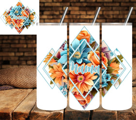 Floral Mama Diamond Burst uv dtf tumbler wraps