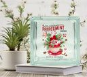 Peppermint Cocoa Gnome Glass Block Decal 2 sizes available