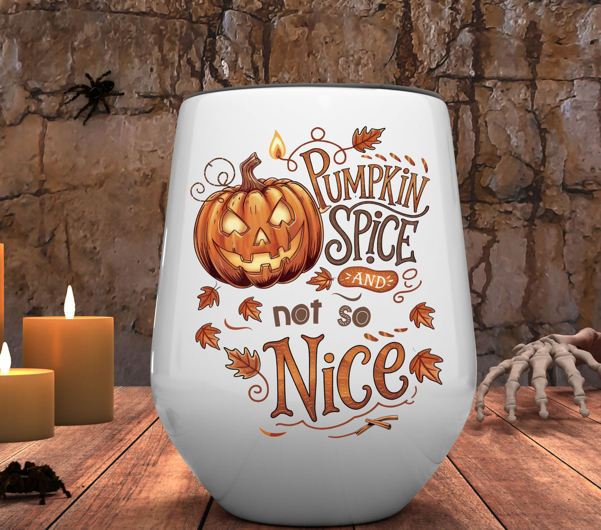 Pumpkin spice and not so nice  UV DTF Decals