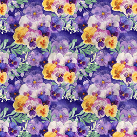 Watercolor Pansies Adhesive Vinyl