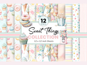 Sweet Things Collection 12x12 Vinyl Sheets- 12 Designs Available