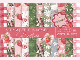 Strawberry Summer Collection 12x12 Vinyl Sheets- 11 Designs Available