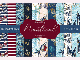 Something Nautical Collection 12x12 Vinyl Sheets- 10 Designs Available