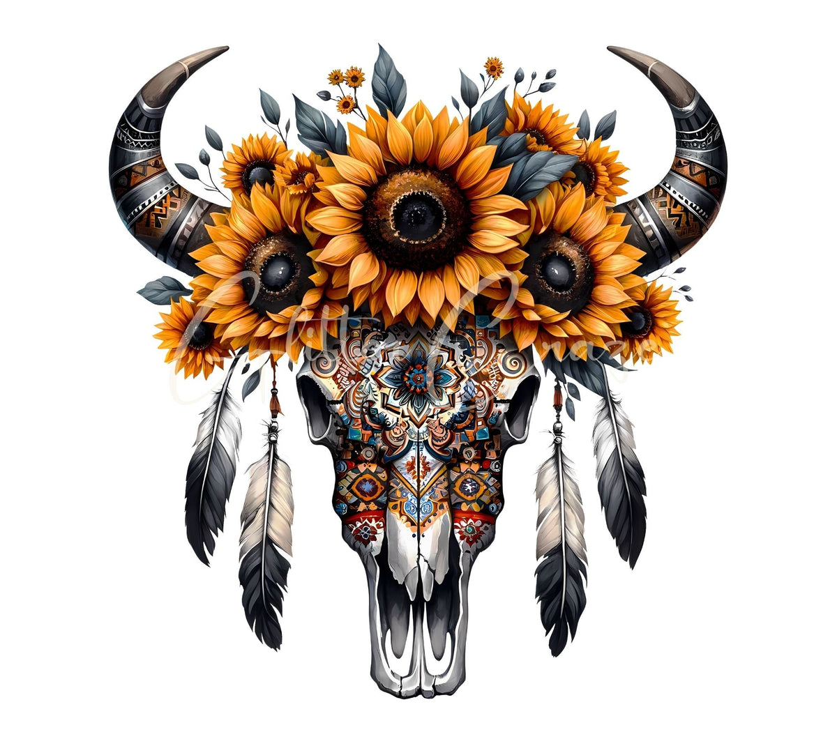 Western Bullskulls Extra Large 2 sizesUV Dtf Decals-- 15 Designs