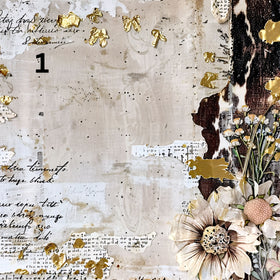 Western Floral and Cow Collection 12x12 Vinyl Sheets- 12 Designs Available