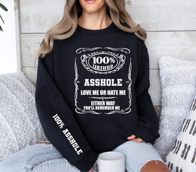 100% Asshole DTF Transfers- 2 piece set