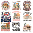Wild and Free UV DTF Decal accent Sheet 10x10