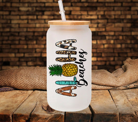 Aloha Beaches Pineapple UV DTF Decals
