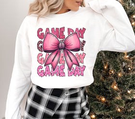Game Day Bow Pink DTF Transfers