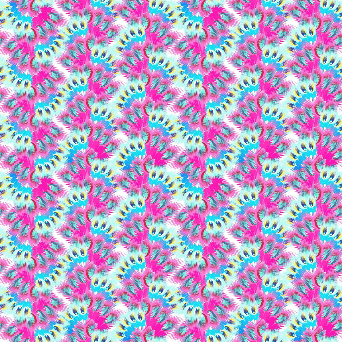 Abstract Neon Feather - Adhesive Vinyl