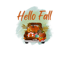 Hello Fall Leaves Wrap or 12x12 available