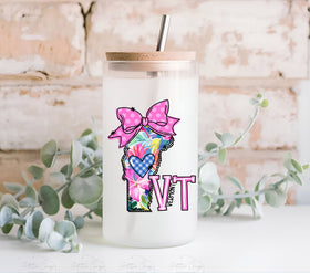 Vermont Doodle Map UV DTF Decals