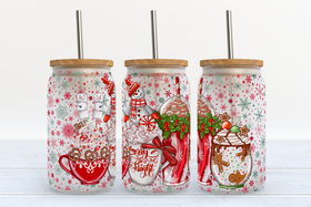 Merry & Bright 16oz Libbey UV DTF Wrap