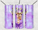Purple Giraffe no Glasses Vinyl wrap 20oz no taper